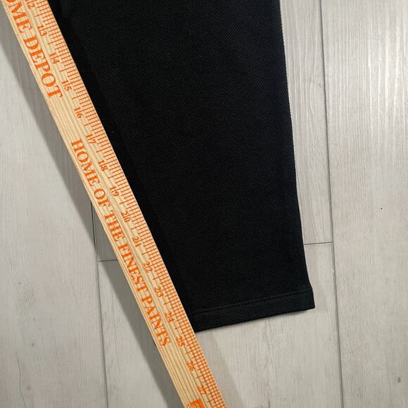 Eileen Fisher Pants Large Drawstring Slouchy Textured Ankle Black Stretch - Picture 10 of 12